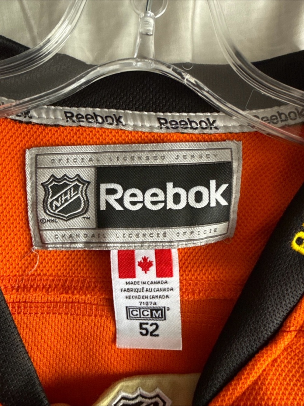 MEN’S REEBOK JOHN GIBSON #36 2015 REEBOK ANAHEIM DUCKS 3rd JERSEY SZ 52 RARE - Picture 3 of 6